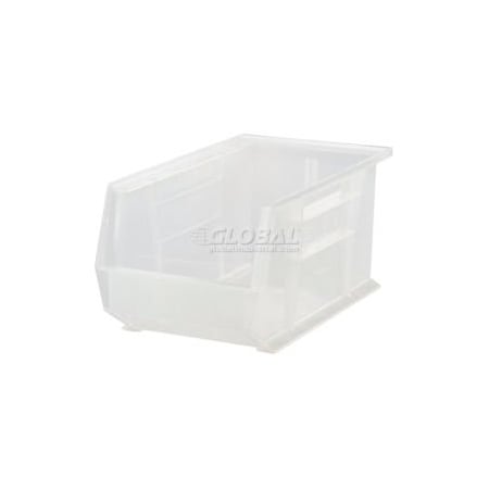 Quantum Storage Systems Hang & Stack Storage Bin, Plastic, Clear, 12 PK QUS240CL